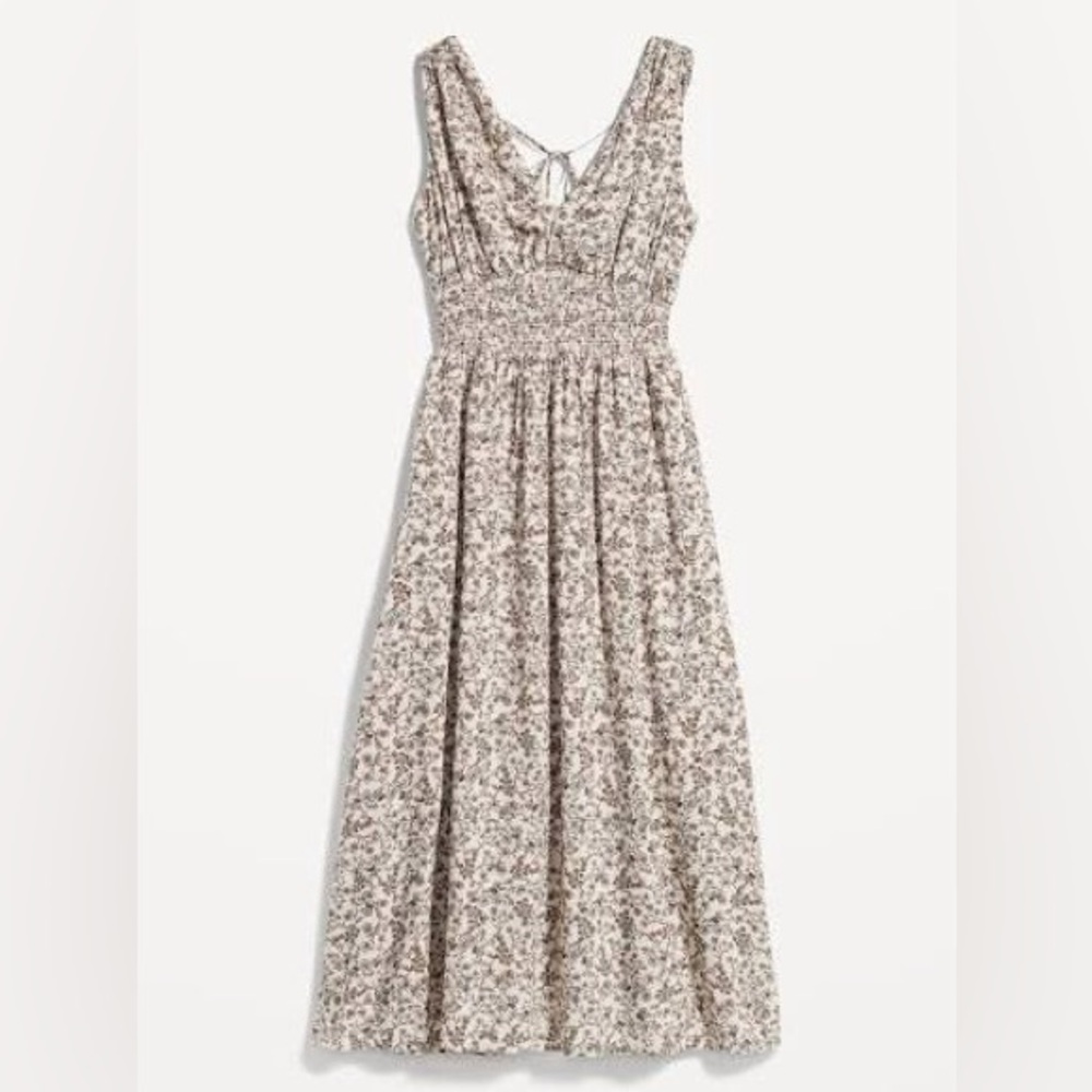 Old Navy Cream Floral Maxi Dress